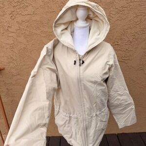 cream eddie bauer puffer jacket